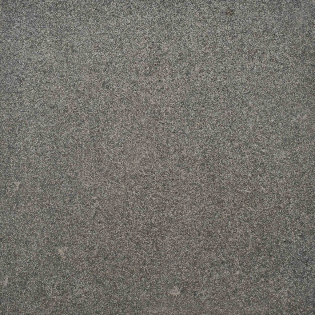 Takhi_Exfoliated.jpg: A close-up texture shot of the Takhi Black Flamed (Exfoliated) paver, highlighting its deep, dark tones and rugged, naturally non-slip surface.